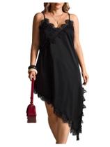 Vestido Cami de renda BEAUDRM 2026 para mulheres plus size preto Vestido Cami de renda BEAUDRM 2026 para mulheres plus size preto
