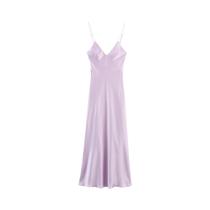 Vestido Cami Sexy De Cetim Sem Alças E Sem Mangas Para Mulheres, Ajuste Slim Com Zíper Para Vestido Cami Sexy De Cetim Sem Alças E Sem Mangas Para Mulheres, Ajuste Slim Com Zíper Para
