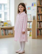 Vestido Camisa Em Tecido Listrado Menina 4 8 Anos Açucena Vestido Camisa Em Tecido Listrado Menina 4 8 Anos Açucena