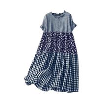 Vestido Camisa Longo Xadrez Feminino ZANZEA - Casual, Solto e Manga Curta para Verão Vestido Camisa Longo Xadrez Feminino ZANZEA - Casual, Solto e Manga Curta para Verão