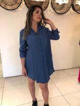 Vestido camisão(chemise) manga longa e botões Vestido camisão(chemise) manga longa e botões