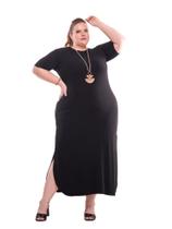 Vestido Camisetão Longuete Plus Size Soltinho