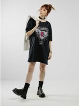Vestido camisetao oversized born make some noise free preto - jayjam rockwear Vestido camisetao oversized born make some noise free preto - jayjam rockwear
