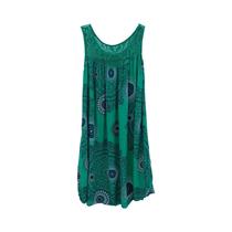 Vestido Camisole Sem Mangas De Verão Para Mulheres plus Size Com Estampa De Renda, Sexy E Solto,