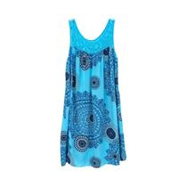 Vestido Camisole Sem Mangas De Verão Para Mulheres plus Size Com Estampa De Renda, Sexy E Solto,