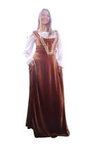Vestido Camponesa Medieval Dourado Exclusivo Luxuoso