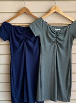 Vestido canelado curto m