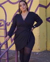 Vestido canelado de manga