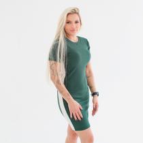 Vestido Canelado em Viscose Verde TAMANHO:P Vestido Canelado em Viscose Verde TAMANHO:P