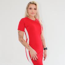 Vestido Canelado em Viscose Vermelho TAMANHO:G Vestido Canelado em Viscose Vermelho TAMANHO:G