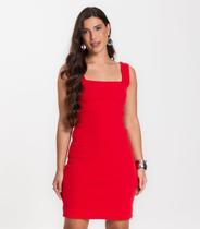 Vestido Canelado Feminino Select Vermelho