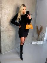 Vestido Canelado Manga Princesa