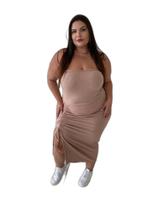 Vestido Canelado Midi Plus Sizes (G1/G2)