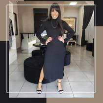 Vestido Canelado Preto Vestido Canelado Preto