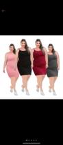 Vestido canelado Tam plus size .