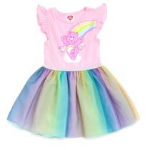 Vestido Care Bears Cheer Bear Rainbow Girl 3T rosa/ombre