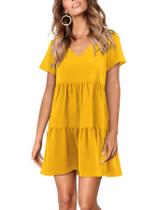 Vestido casual Amoretu com decote em V, solto, primavera-verão 2025