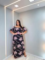 Vestido Casual de Verão Boho Simples e Estampado para Uso Diário, Plus Size (Estampa Estampa total Casual Boho T