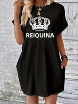 Vestido Casual De Verão Para Mulheres plus Size Com Decote Redondo E Manga Curta, Com Bolso E