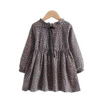 Vestido Casual Floral Para Meninas, Roupas De Princesa Para Crianças De 2 a 8 Anos, Outono E Vestido Casual Floral Para Meninas, Roupas De Princesa Para Crianças De 2 a 8 Anos, Outono E