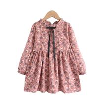 Vestido Casual Floral Para Meninas, Roupas De Princesa Para Crianças De 2 a 8 Anos, Outono E