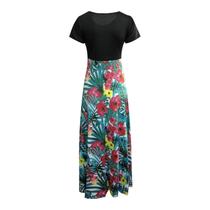 Vestido casual genérico com estampa floral longa para festa Vestido casual genérico com estampa floral longa para festa