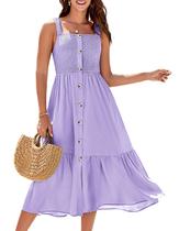Vestido casual GRACE KARIN Summer Boho Spaghetti Spaghetti Strap Lavender