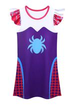 Vestido casual Lansidun para crianças e meninas Fantasty, manga com babados