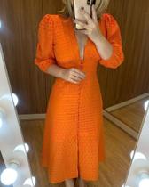 vestido casual laranja - marina foree