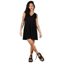 Vestido Casual Leve Gola V Vestido Casual Leve Gola V