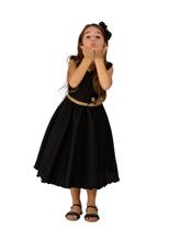 Vestido Casual Preto Infantil Crepe Básico Festa 15 Anos