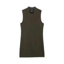 Vestido Casual Sem Mangas Slimming Versátil Para Mulheres Moda De Outono Simples E Elegante Vestido