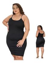 Vestido Casual Sexy Canelado Tubinho Alcinha Tecido Grosso Vestido Casual Sexy Canelado Tubinho Alcinha Tecido Grosso