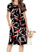 Vestido casual Simier Fairy Summer de manga curta preto XXL Vestido casual Simier Fairy Summer de manga curta preto XXL