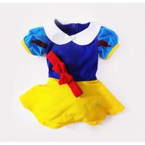 Vestido catitos baby branca de neve 242