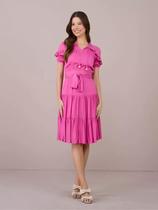 Vestido celia viscose pink tata martello Vestido celia viscose pink tata martello