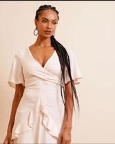 Vestido Chambray Bege