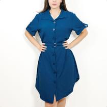 Vestido Chamise Feminino Camisa Camisão Soltinho Botões