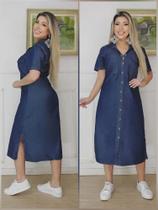 vestido chamise jeans