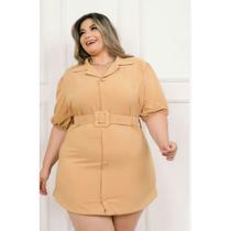 Vestido Chamise Plus Size com Cinto