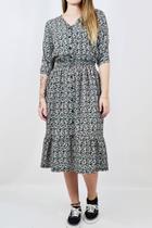 Vestido Charlotte Pretty Girl Onça 100% Poliester Feminino Blufera Jeans 21521-1