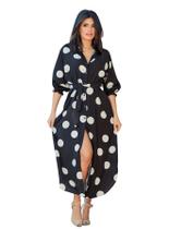 Vestido Chemise Camisão Longo Midi Manga Princesa Luxo 3/4 Vestido Chemise Camisão Longo Midi Manga Princesa Luxo 3/4