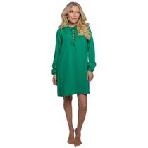 Vestido Chemise Curto Com Decote Trançado Liso Manga Longa Saída De Praia Moda Indiana
