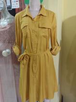 Vestido chemise de viscose Vestido chemise de viscose