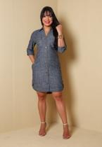 Vestido Chemise Feminino Camisão Chamise Manga Longa Slim e Plus Size Vestido Chemise Feminino Camisão Chamise Manga Longa Slim e Plus Size