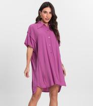 Vestido Chemise Feminino Com Gola Endless Rosa Vestido Chemise Feminino Com Gola Endless Rosa