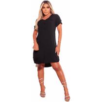 Vestido Chemise Feminino Viscose Camisao Mullet Moda Verao
