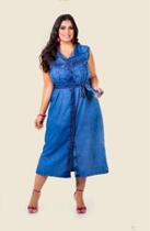 VESTIDO CHEMISE JEANS PLUS SIZE - Soft Denim