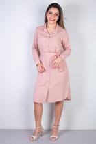 Vestido chemise manga longa 51313