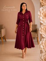 Vestido chemise maxi midi elegante moda modesta Vestido chemise maxi midi elegante moda modesta